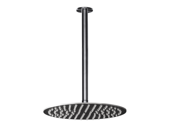 На изображении товар Верхний душ CeaDesign Shower heads, регулируемый, Ø 300 мм, прозрачные силиконовые насадки, регулятор напора, сталь, цвет сатинированная бронза от официального представителя в Москве