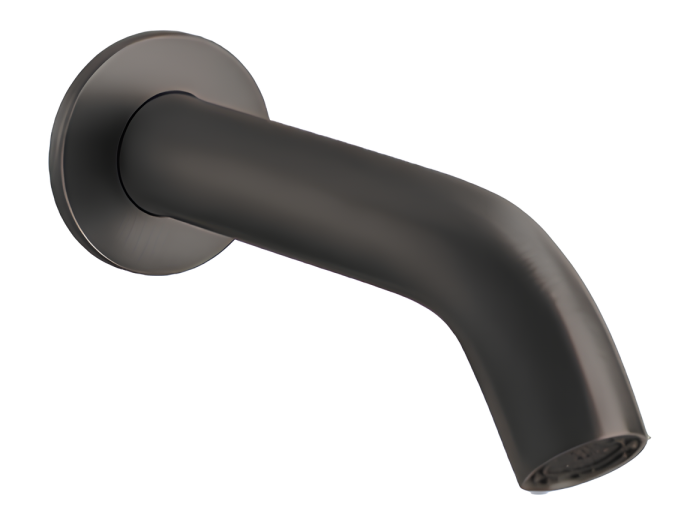 На изображении товар Излив для ванны Gessi 316, настенный, цвет Black Metal Brushed PVD от официального представителя в Москве