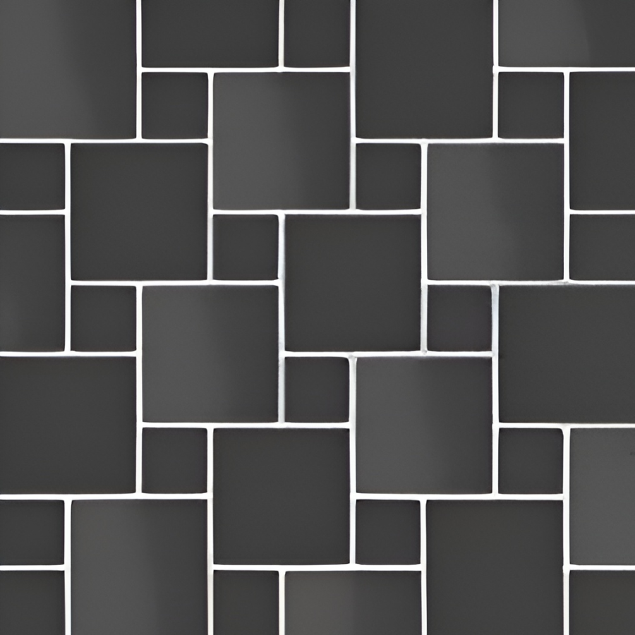 Micro. Керамогранит Microtiles Oddfellow Mix Glaze Black 30,1x30,1
