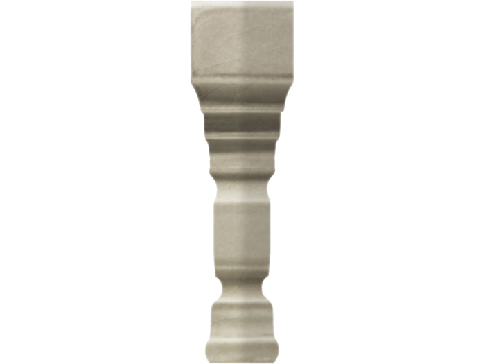 На изображении товар CERAMICHE GRAZIA Угловой элемент EPOQUE ANGOLO TERMINALE DECO 12X2 GREY CRAQUELE от официального представителя в Москве