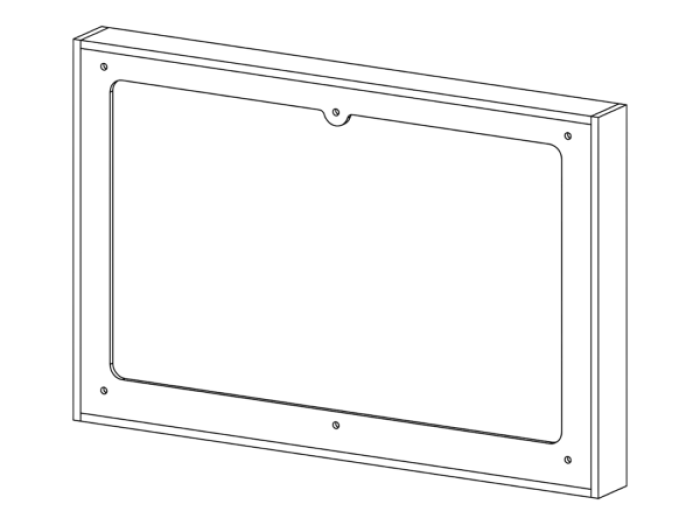 На изображении товар Рамка распорная CeaDesign Hydroplate, с комплектом магнитных удлинителей для панелей смыва Tece, сталь, цвет сатинированная нержавеющая сталь от официального представителя в Москве