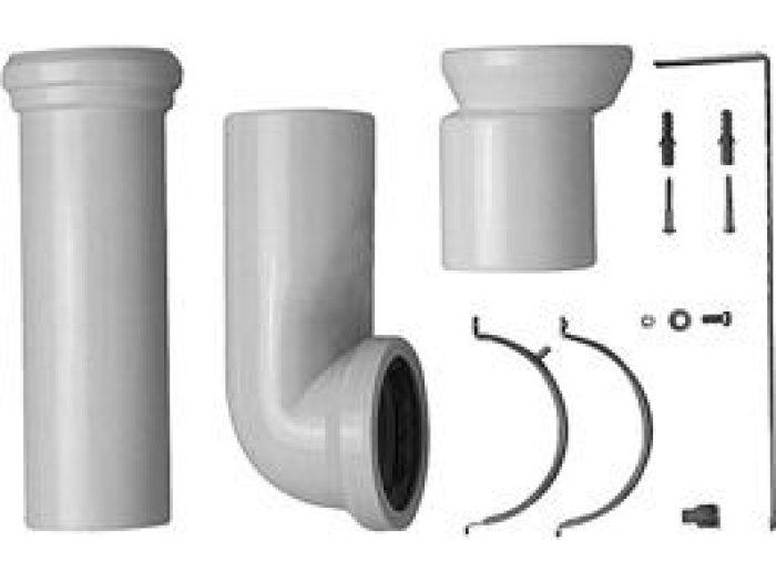 На изображении товар Комплект подключения Vario Duravit, цвет белый от официального представителя в Москве