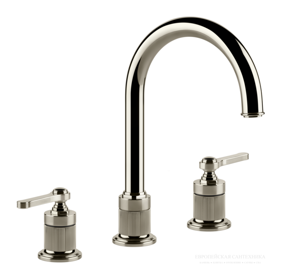 Cмеситель для раковины Gessi Venti20, с зонтичным изливом, донный клапан, цвет Nickel PVD