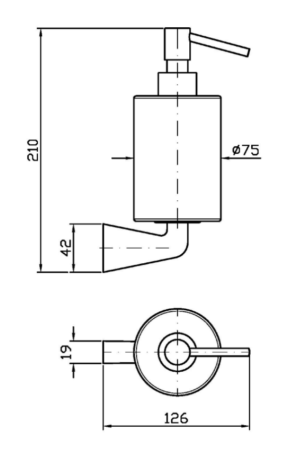 Дозатор для мыла Zucchetti Medameda, настенный, колба из керамики, цвет хром/белый матовый - изображение 1