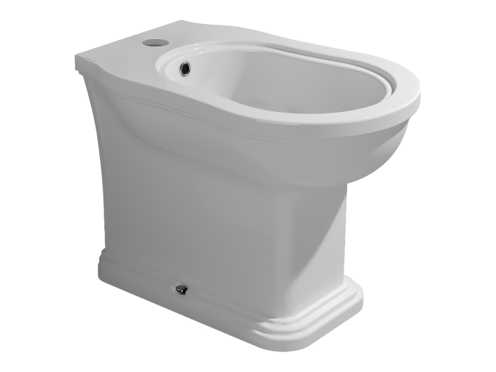 На изображении товар Биде Flaminia Efi напольное приставное, 560х360 мм , 1 отверстие для смесителя, цвет белый от официального представителя в Москве