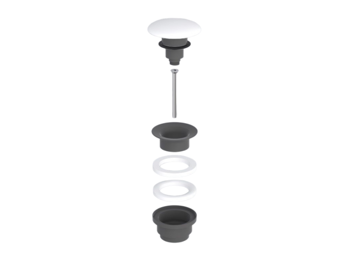 Донный клапан Cielo Click-Clack, цвет Cemento с керамической крышкой, цвет белый Gloss White