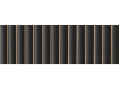 На изображении товар Micro. Керамогранит 3D Forms Fluted Black 10X30 от официального представителя в Москве