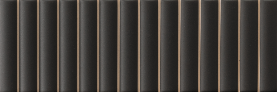 Micro. Керамогранит 3D Forms Fluted Black 10X30