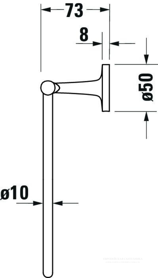 Полотенцедержатель-кольцо, Duravit Starck T, чёрный матовый - изображение 4