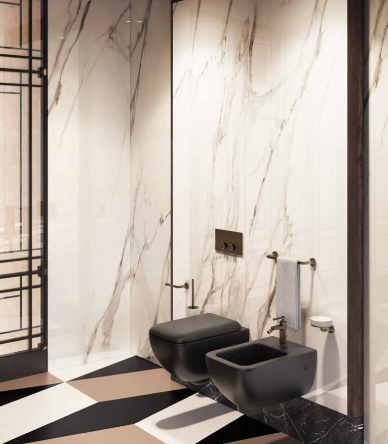 Смеситель для биде Gessi Venti20, с донным клапаном, цвет Warm Bronze PVD - изображение 1