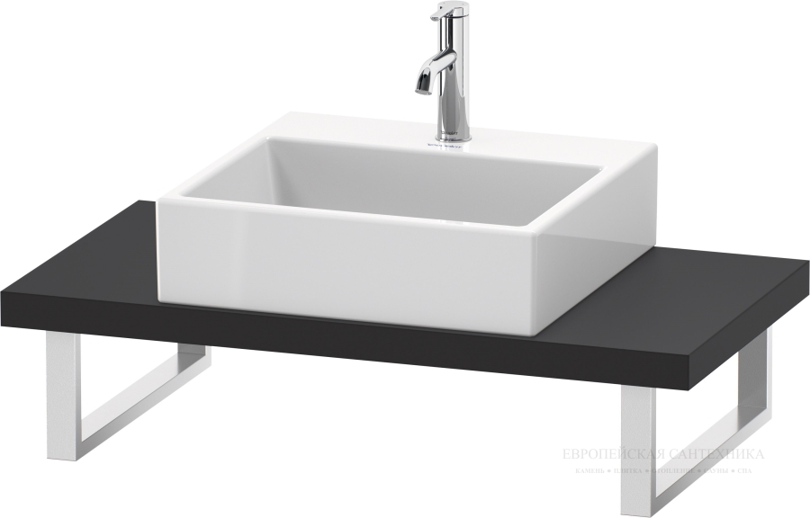 Раковина Duravit DuraSquare компакт с шлифованным низом, 500x400 мм, без перелива, без отверстий под смеситель, цвет белый с покрытием WonderGliss - изображение 3