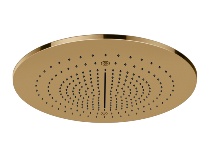 На изображении товар Накладная панель верхнего душа Gessi Minimali, Ø500 мм, цвет Warm Bronze PVD от официального представителя в Москве