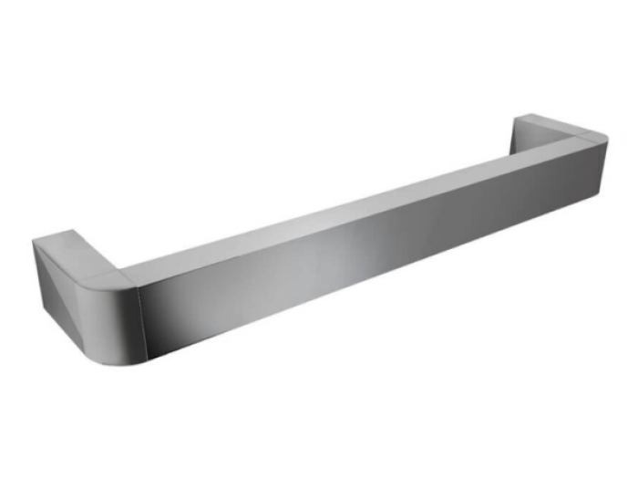 На изображении товар Полотенцесушитель Margaroli Panorama, электрический, 450х90х45 мм, switch (кнопка справа), цвет Brushed Nickel от официального представителя в Москве