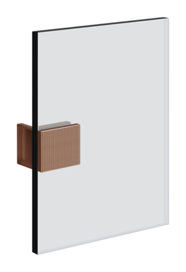 Зажим стена-стекло Gessi Rigato, ширина 59 мм, цвет Copper Brushed PVD