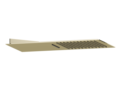 Верхний душ Gessi Tremillimetri, настенный, тропический ливень, водопад, цвет Brass PVD