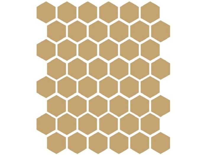 На изображении товар Etruria Керамогранит XXS-3D Esagono 5X5.7 3D Ocra Su Rete Monocolore 33Х37 от официального представителя в Москве
