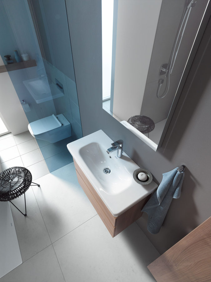 Раковина Duravit DuraStyle компакт для мебели, 785х400 мм, с переливом, с 3 отверстиями под смеситель, цвет белый - изображение 3