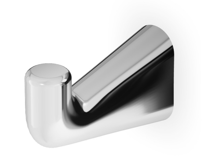 На изображении товар Крючок для ванной Zucchetti Medameda, настенный, цвет хром от официального представителя в Москве