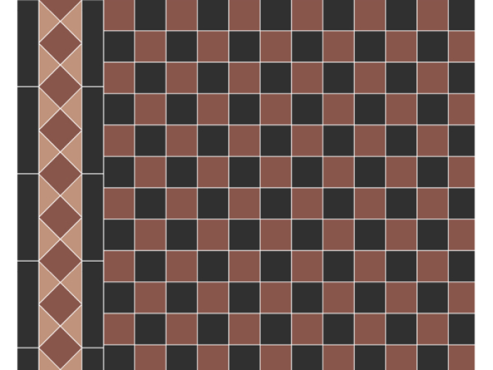 На изображении товар Micro. Керамогранит Victorian Lichfield 5X5 on mesh straight 30,1x30,1 от официального представителя в Москве