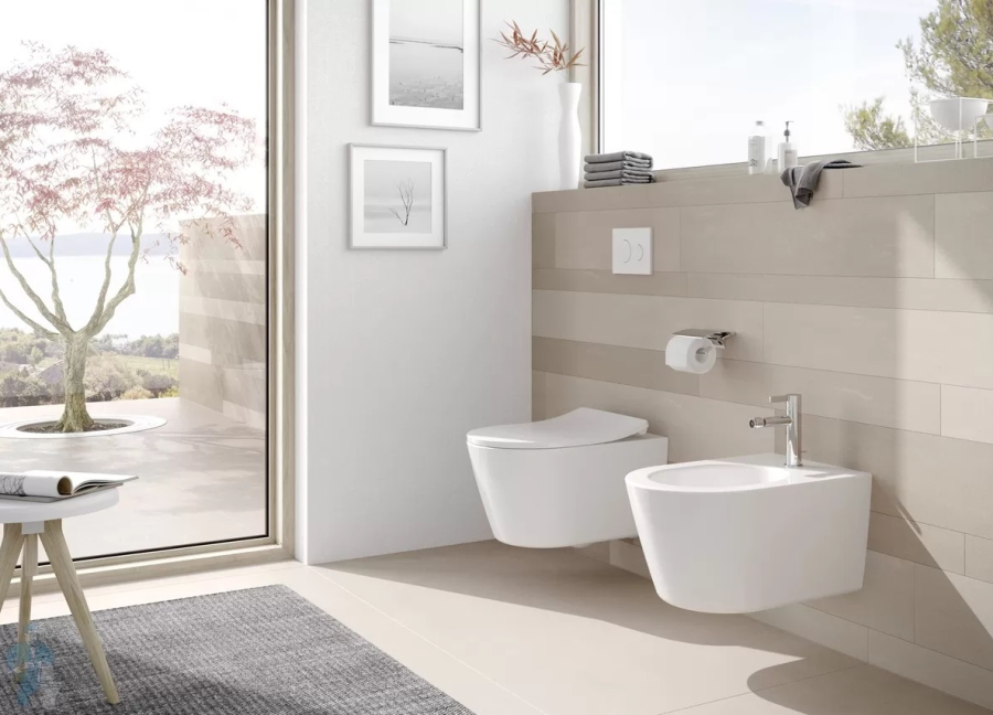 Биде Toto RP 380x540x290 мм подвесное, с отверстием под смеситель, с переливом, керамика, цвет белый - изображение 1