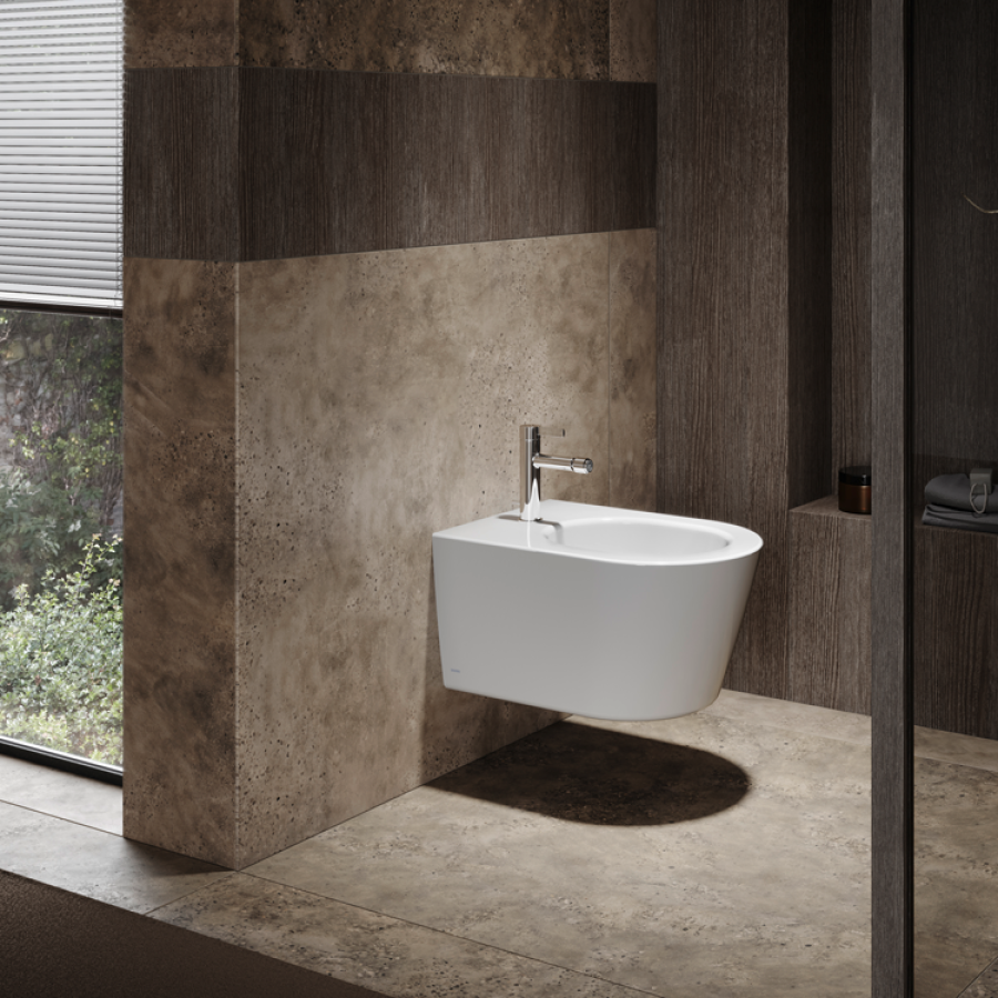 Биде Toto RP 380x540x290 мм подвесное, с отверстием под смеситель, с переливом, керамика, цвет белый - изображение 2