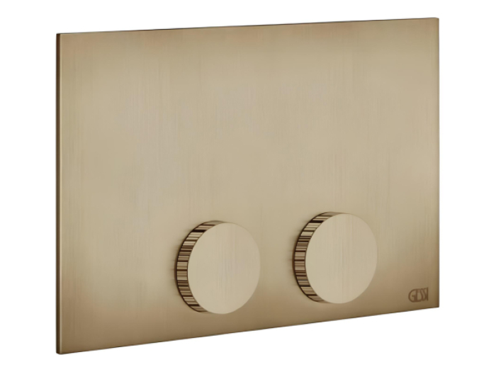 На изображении товар Клавиша смыва Gessi Total Look, для Tece (TeceProfil, TeceBox, TeceProfil Octa 2, Tece Construct), цвет Warm Bronze Brushed PVD от официального представителя в Москве