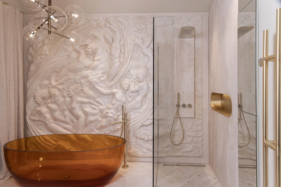 Смеситель для ванны Gessi Origini, напольный, с душевой лейкой, внешняя часть, цвет Black Metal PVD - изображение 2