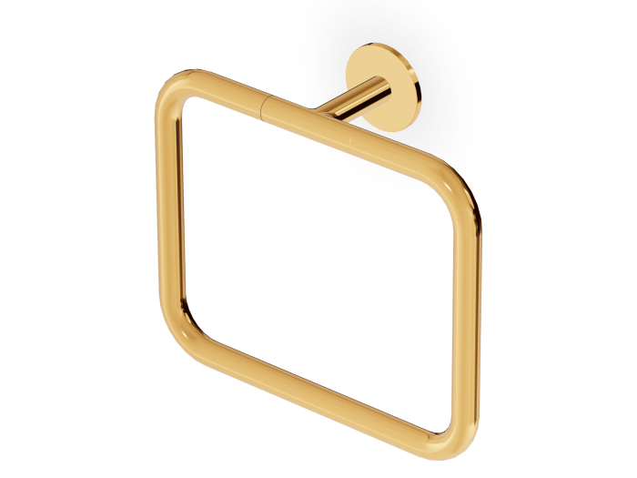 На изображении товар Полотенцедержатель-кольцо Zucchetti Pan, настенный, цвет золото от официального представителя в Москве