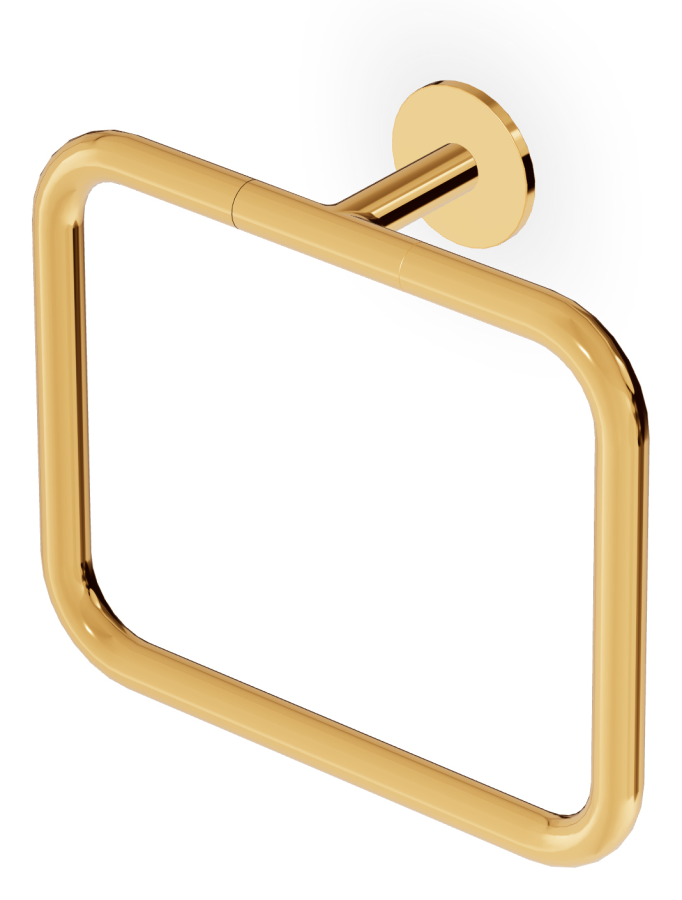 Полотенцедержатель-кольцо Zucchetti Pan, настенный, цвет золото