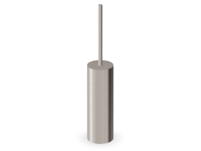 На изображении товар Ёршик для унитаза Zucchetti On, напольный, цвет Brushed Nickel от официального представителя в Москве