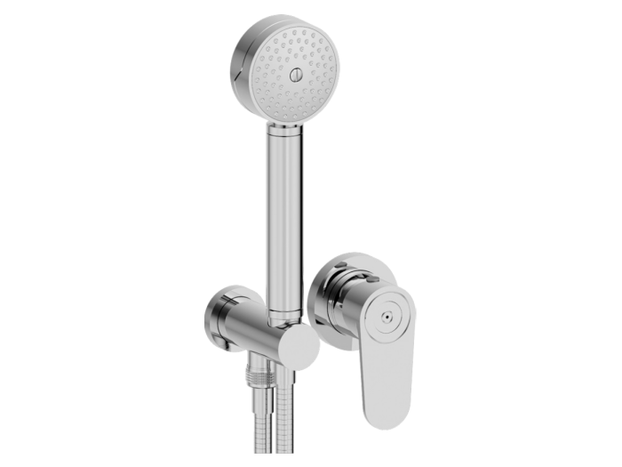 На фото Смеситель для душа THG Zoom, с душевым гарнитуром, встраиваемый, внешняя часть, цвет Graphite PVD На изображении товар Смеситель для душа THG Zoom, с душевым гарнитуром, встраиваемый, внешняя часть, цвет Graphite PVD от официального представителя в Москве