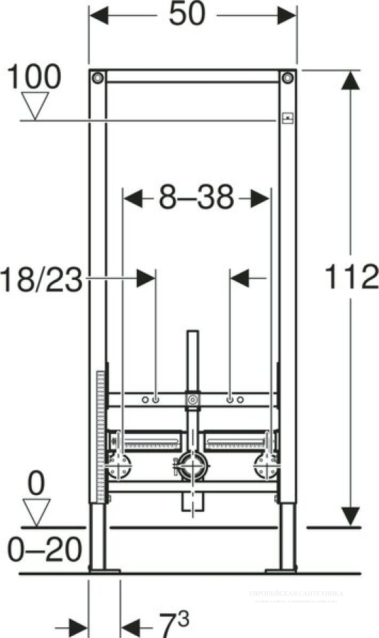 Инсталляция Geberit Duofix для подвесного биде, самонесущая рама - изображение 3