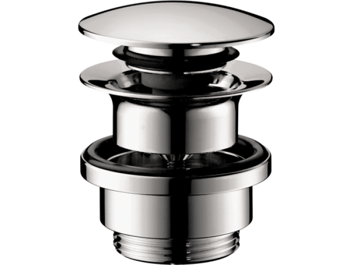 На изображении товар Сливной набор Hansgrohe для раковины Push-Open, 1 1/4’, цвет хром от официального представителя в Москве