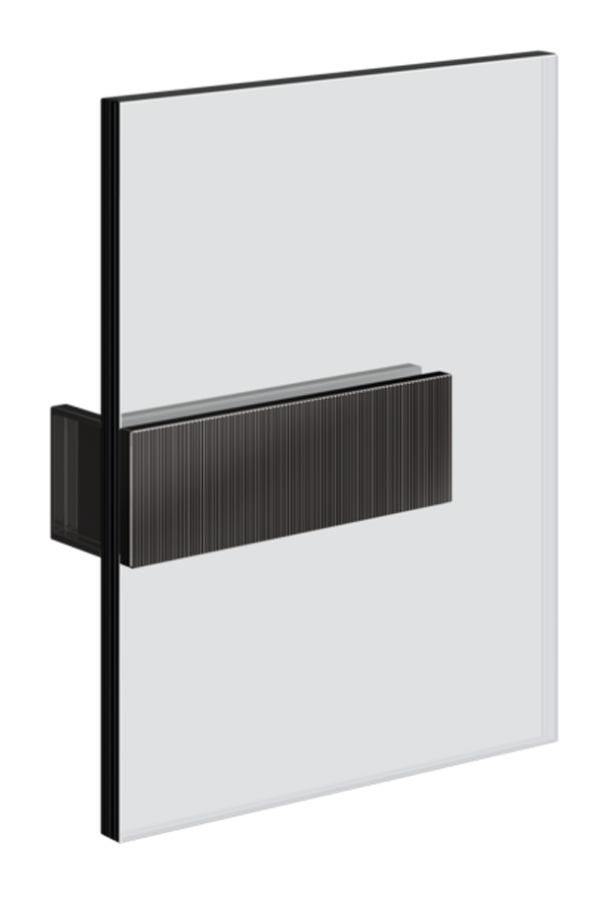 Зажим стена-стекло Gessi Rigato, ширина 160 мм, цвет Black Metal PVD