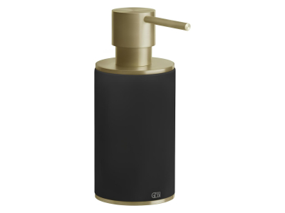 На изображении товар Дозатор Gessi316, настольный, цвет Black/Brushed Brass PVD от официального представителя в Москве