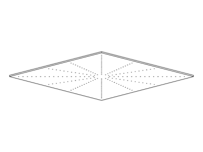 Верхний душ CeaDesign Free Ideas, насадка для верхнего душа, 400x400 мм, с регулятором давления, сталь, цвет сатинированная бронза