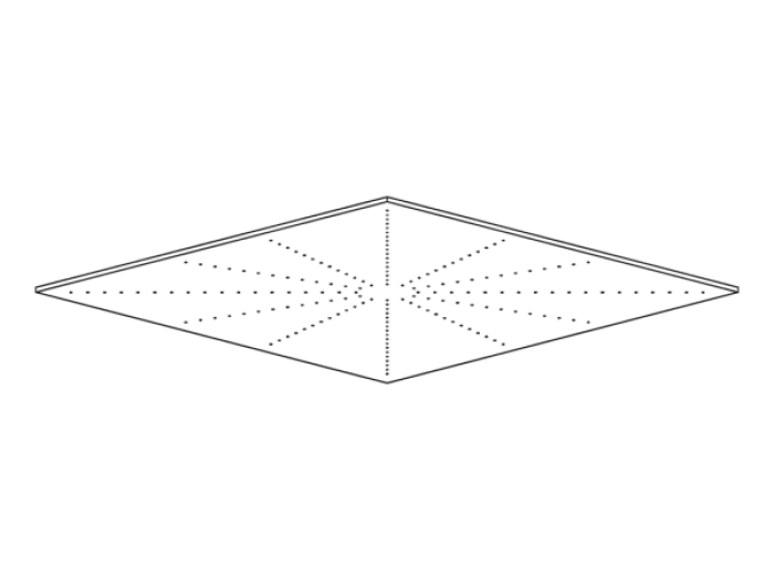 На изображении товар Верхний душ CeaDesign Free Ideas, насадка для верхнего душа, 400x400 мм, с регулятором давления, сталь, цвет сатинированная бронза от официального представителя в Москве