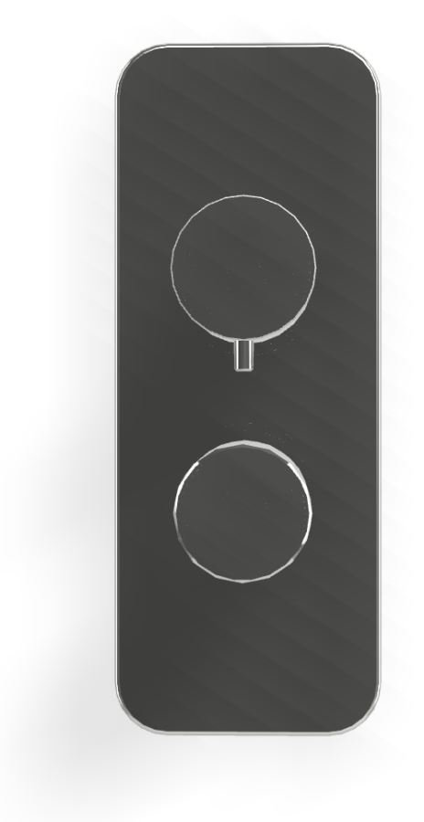 Смеситель для ванны/душа Carlo Frattini Spillo Tech, ручка X Collection, с переключателем на 2/3 потребителя, Н-260 мм, внешняя часть, цвет хром - изображение 1