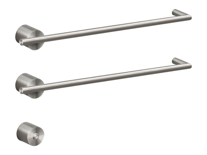 На изображении товар Полотенцесушитель CeaDesign Equilibrio, электрический, возможность установки под углом 180 °, цвет полированная сталь от официального представителя в Москве