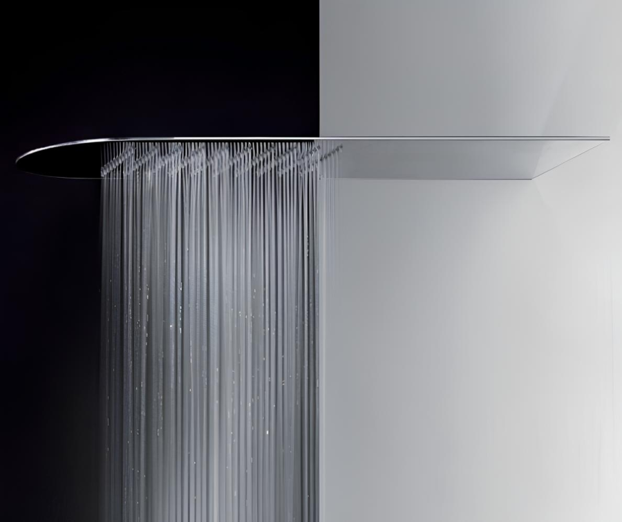 Верхний душ Gessi Tremillimetri Tondo 200, для настенного крепления, L-620 мм, цвет Black Metal Brushed PVD - изображение 2