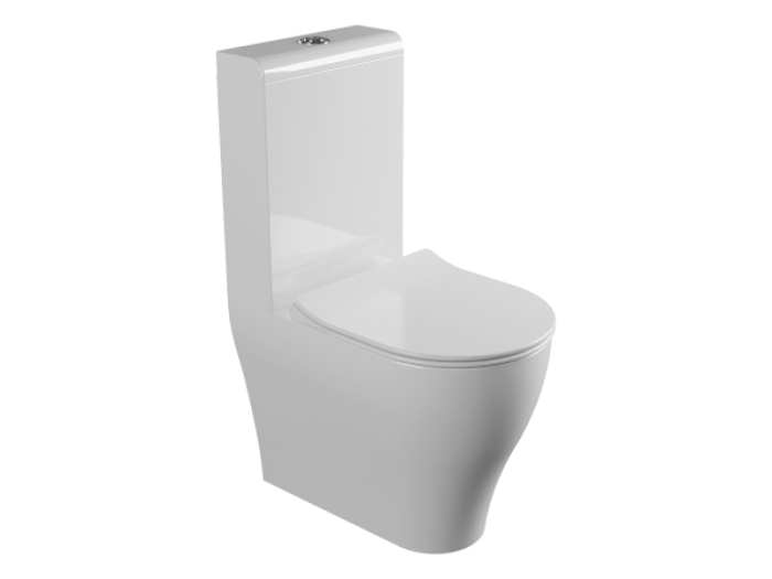 На изображении товар Унитаз напольный Flaminia App  580х360хh430 мм, моноблочный, слив универсальный, цвет белый глянцевый от официального представителя в Москве