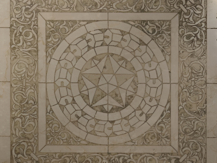 На изображении товар Akros Venezia Камень Decorative Art Cattedrale M1020 Botticino 40X40X1 от официального представителя в Москве