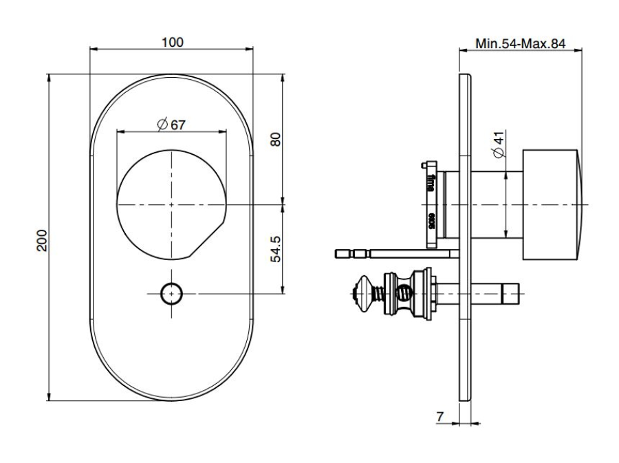 Смеситель Carlo Frattini SO, с переключателем на 2 потребителя, без ручек, Н-200 мм, внешняя часть, цвет чёрный матовый - изображение 3