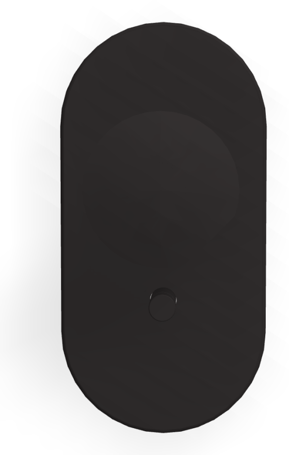 Смеситель Carlo Frattini SO, с переключателем на 2 потребителя, без ручек, Н-200 мм, внешняя часть, цвет чёрный матовый - изображение 1