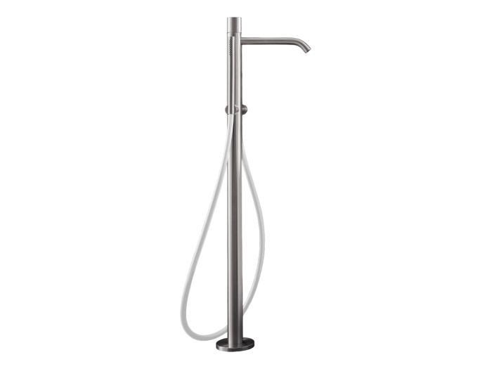 На изображении товар Смеситель для ванны CeaDesign Giotto Plus , напольный, свободностоящий H. 870 мм, ручной душ 18 мм, сталь, цвет сатинированная бронза от официального представителя в Москве
