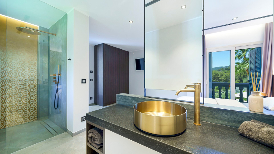 Смеситель для раковины Gessi316, высокий, с длинным изливом, без донного клапана, цвет Brushed Brass PVD - изображение 4