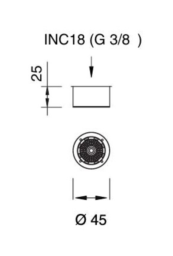 Верхний душ CEA Design Acqua E Luce, встраиваемый, с LED хромотерапией, внешняя часть, сталь, цвет Black Diamond полированный - изображение 1