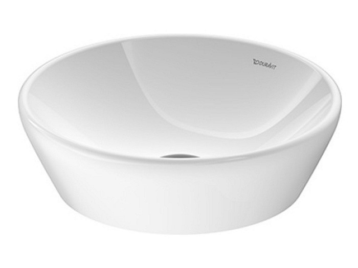 На изображении товар Раковина Duravit D-Neo, накладная, Ø400х120 мм, без перелива, цвет белый с покрытием WonderGliss от официального представителя в Москве