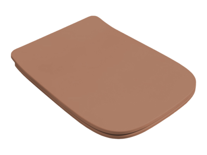 На изображении товар Сиденье для унитаза Artceram A16 Slim, с механизмом плавного закрывания, цвет Brown Tortora от официального представителя в Москве