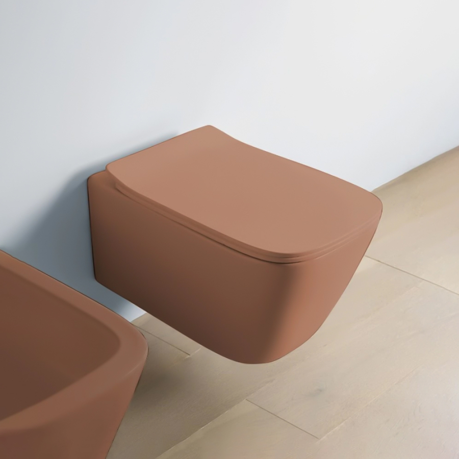 Сиденье для унитаза Artceram A16 Slim, с механизмом плавного закрывания, цвет Brown Tortora - изображение 1